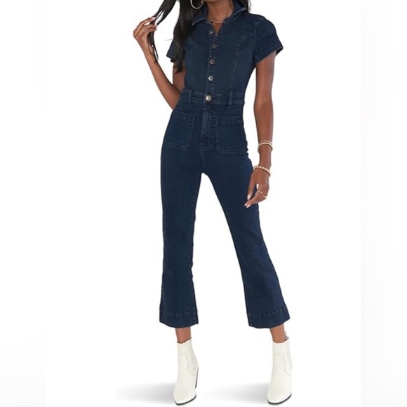 Show me your MuMu one piece denim jumpsuit size medium - Picture 1 of 12